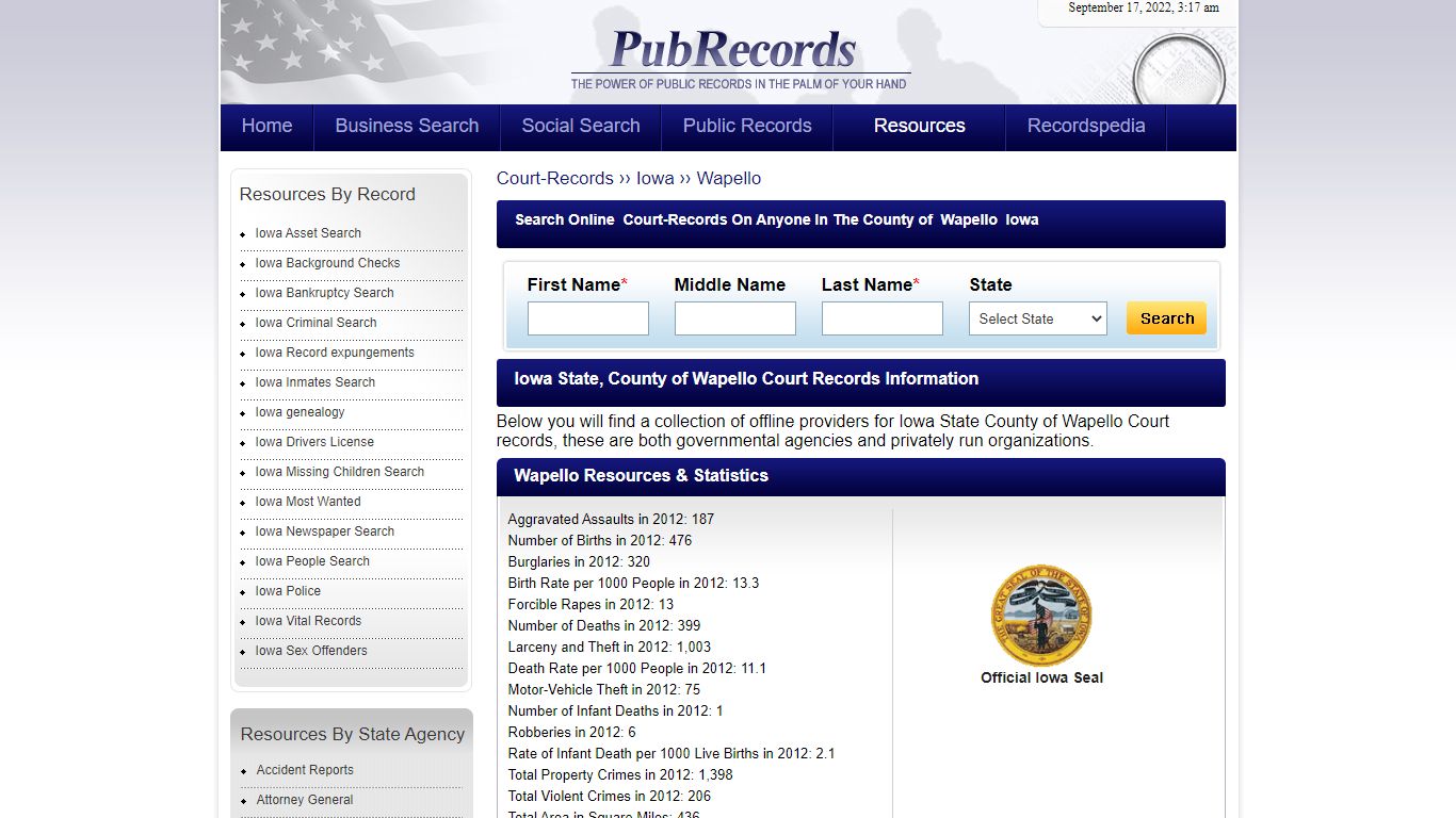 Wapello County, Iowa Court Records